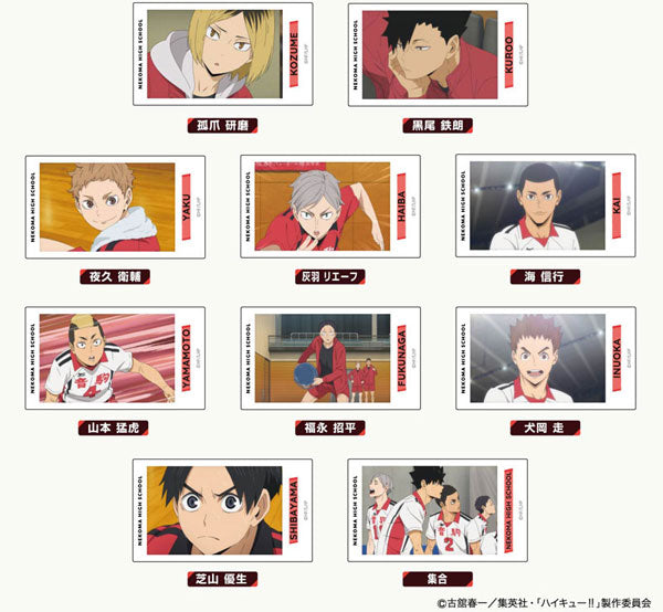 Haikyuu Nekoma High School Badge (1 Random)