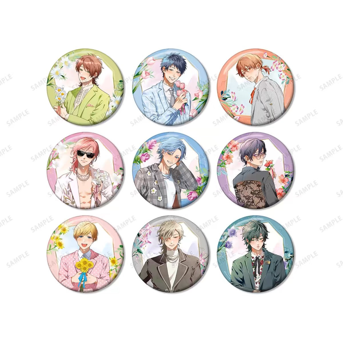 Yarichin Bitch Club Flower Profile Can Badge (1 Random)