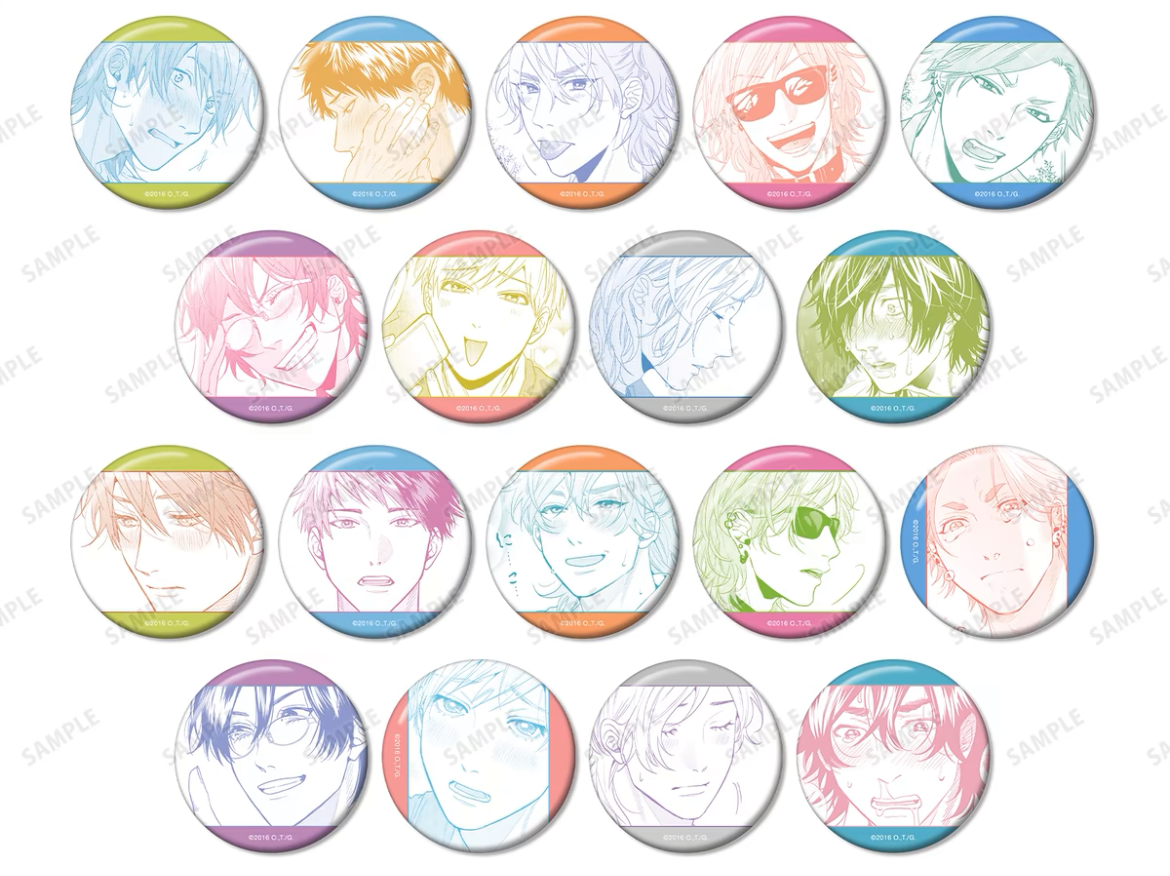 Yarichin Bitch Club Line Art Can Badge (1 Random)