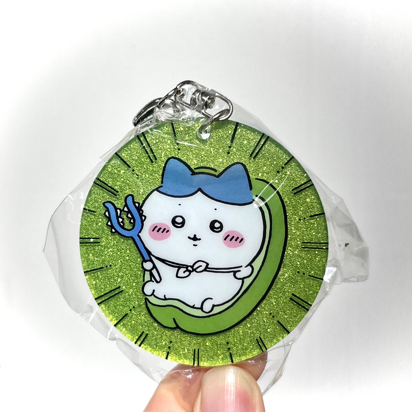 Chiikawa - Hachiware on Adventure Glitter Keychain