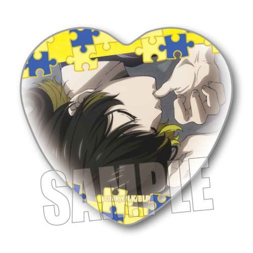 Blue Lock Heart Shape Can Badge Meguru Bachira
