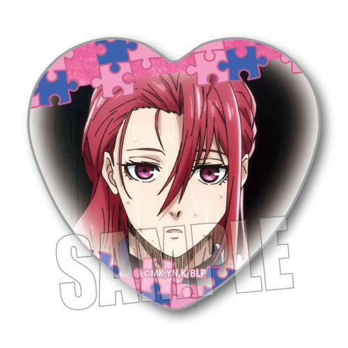 Blue Lock Heart Shape Can Badge Hyoma Chigiri