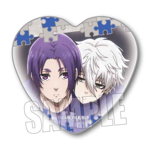Blue Lock Heart Shape Can Badge Reo Mikage & Seishiro Nagi