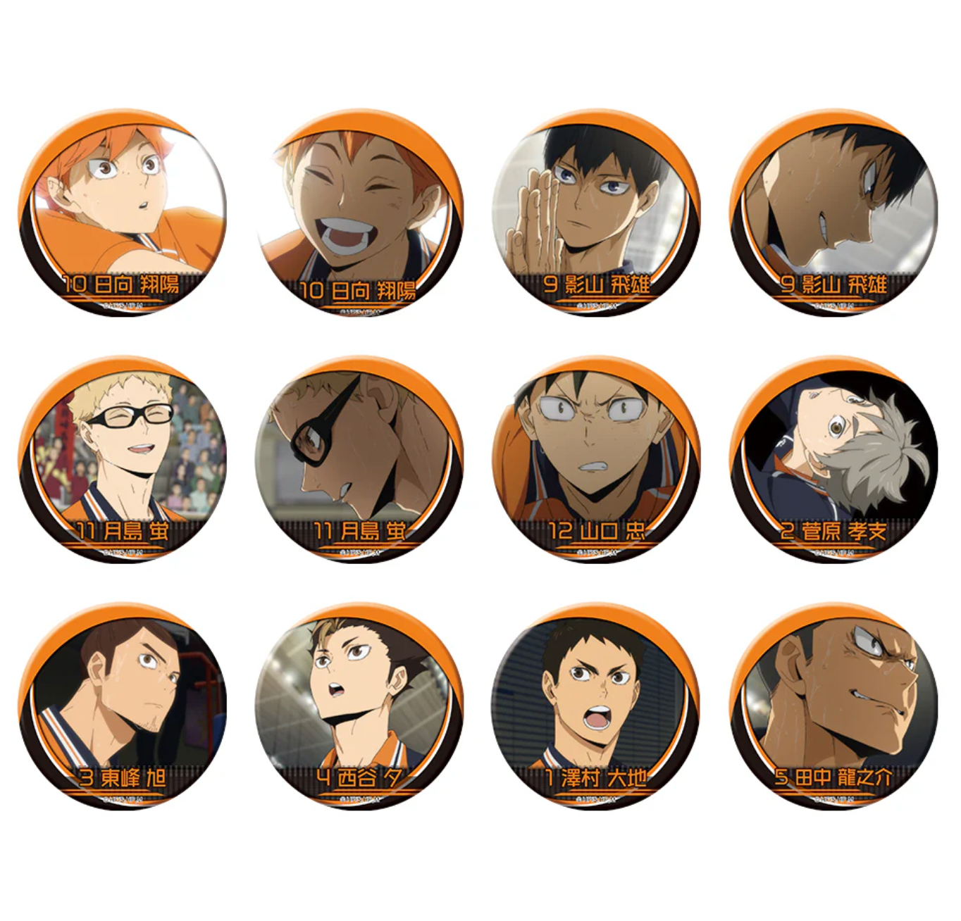Haikyuu!! Famous Scene - Karasuno Tin Badge (1 Random)