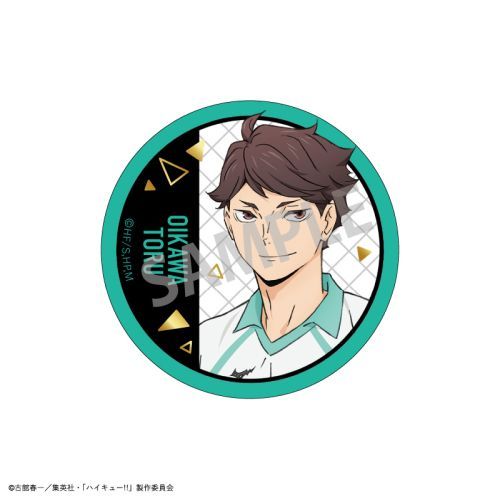 Haikyuu!! Trading Foil Stamped Can Badge A BOX (7 types) (1 Random)
