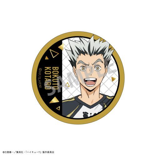 Haikyuu!! Trading Foil Stamped Can Badge A BOX (7 types) (1 Random)