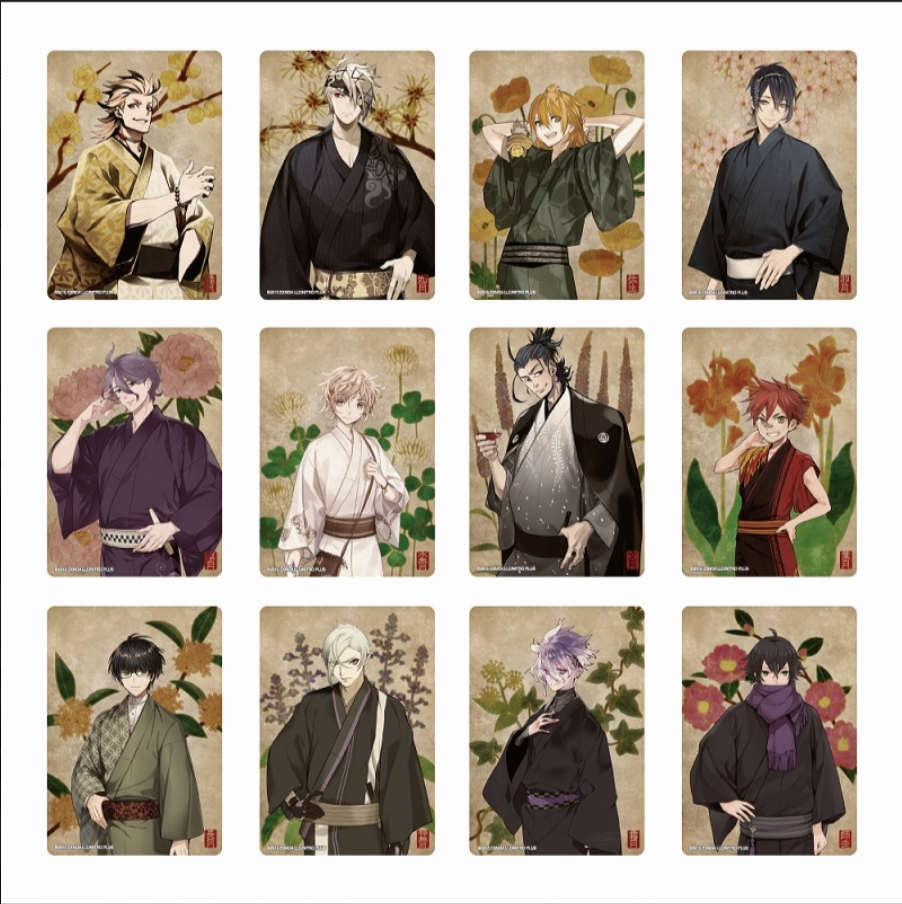 Touken Ranbu ONLINE Hanakoyomi Emaki 3rd Edition Trading Mini Clear Cards (12 types in total)