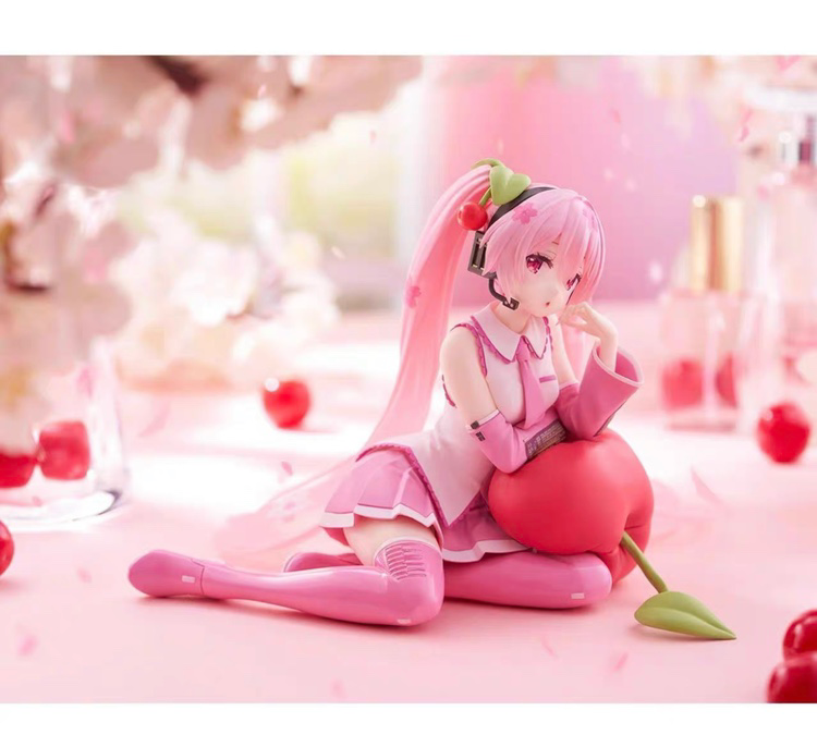 Pre-Order Hatsune Miku Desktop Cute Figure Sakura Miku Cherry Cushion Ver.